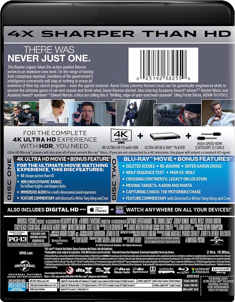 Amazon.co.jp: The Bourne Legacy [Blu-ray] : Jeremy Renner